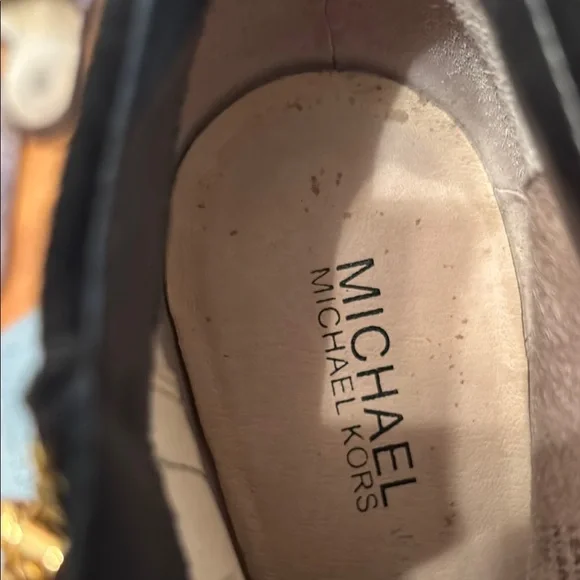Michael Kors Black and Gold Ankle Boots Sleek Design - Picture 14 of 14